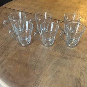 Vitrosax Italy Elegant Clear Glass Mug Set